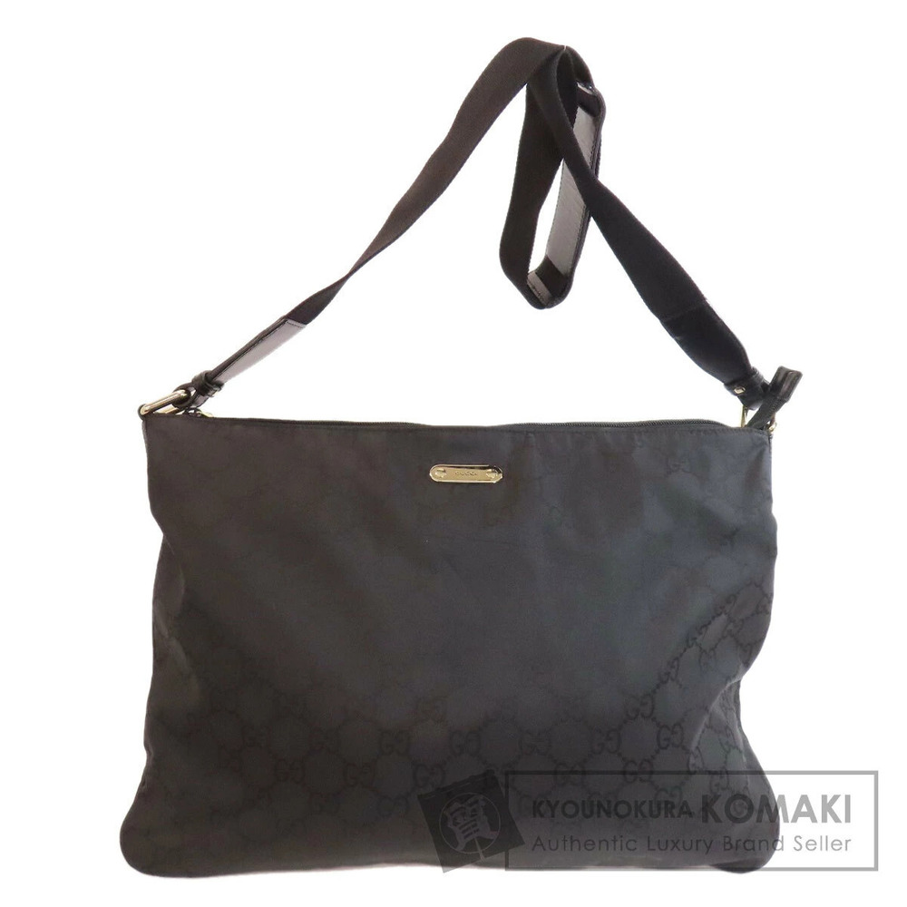 Gucci GG canvas messenger shoulder bag Black